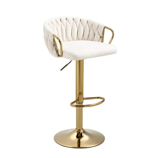 Giulia white and gold bar chairs