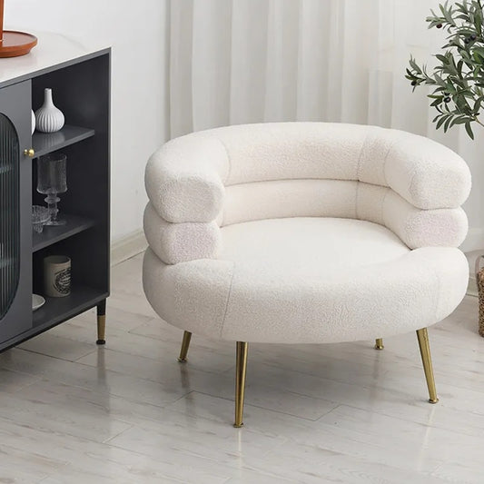 Orazio accent chair with matching ottoman