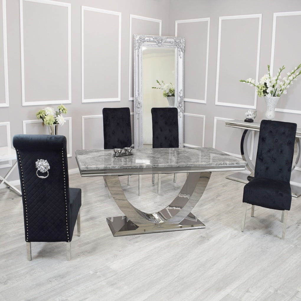 Alvaro 8 seater marble dining table-CS – Posh Spaces