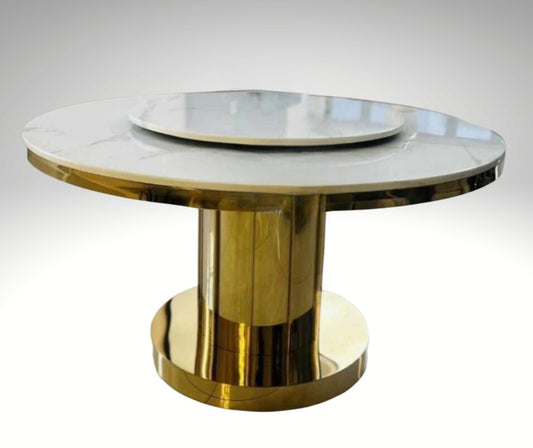 round marble dining table