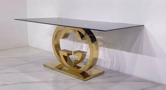gold gucci dining table