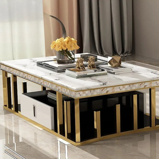gold and marble coffee table