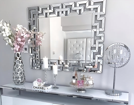 large silver mirror