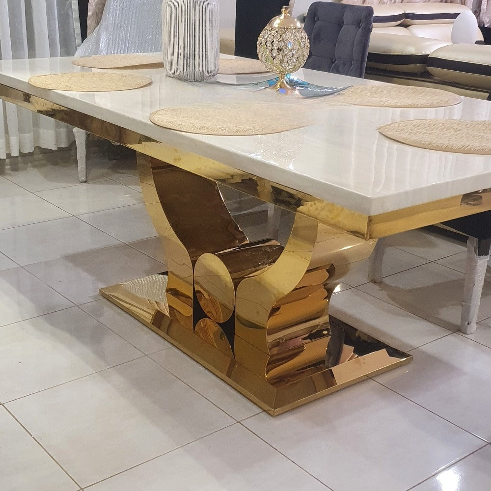 Monaco Gold marble dining table 