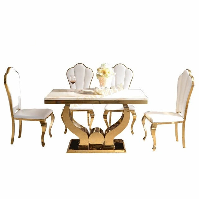 Gold Monaco Dining Set-6 Seater