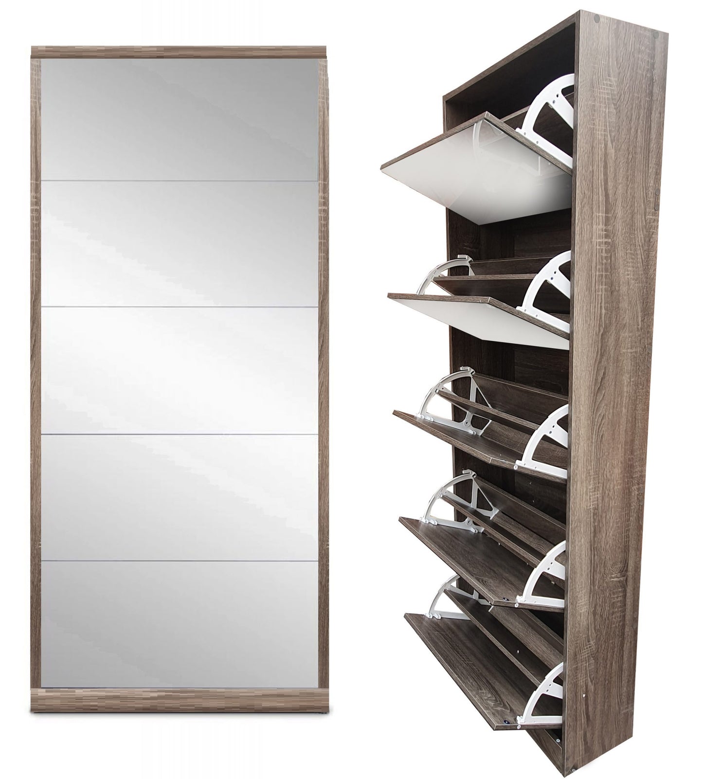 mirror shoe cabinet storage