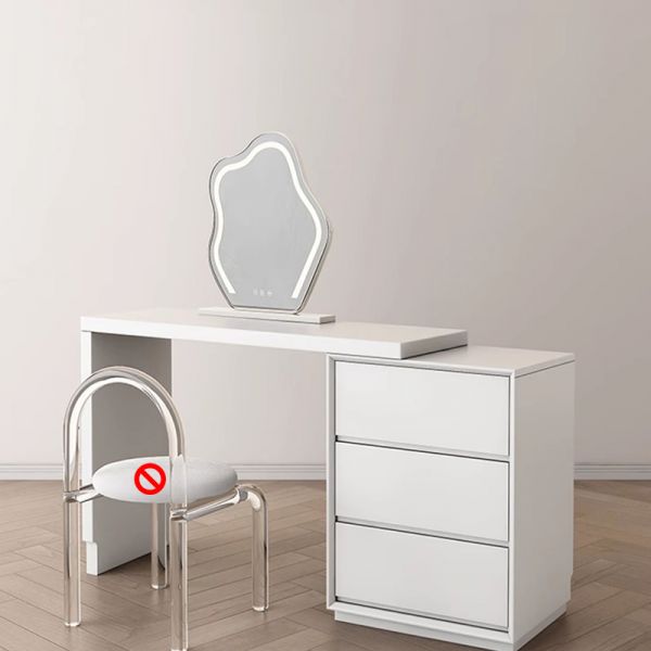 White Dresser mirror and chair set