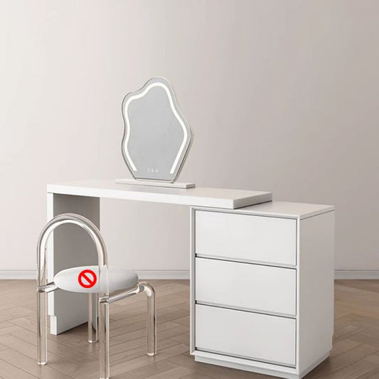 White Dresser mirror and chair set