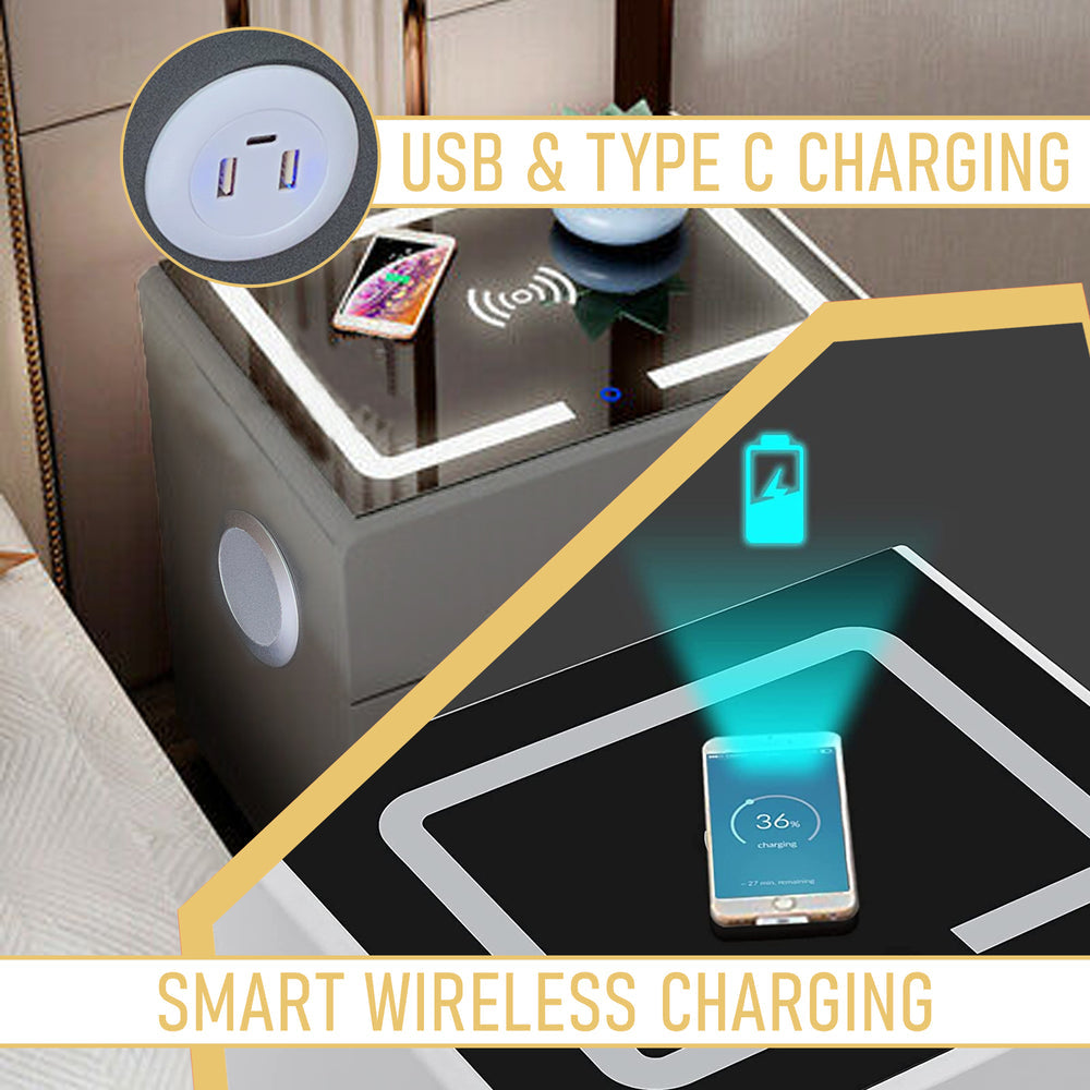 Cara smart wireless charging bedside tables