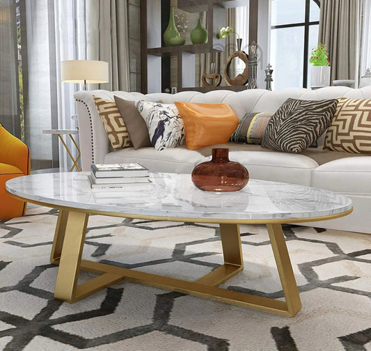 Gold marble coffee table