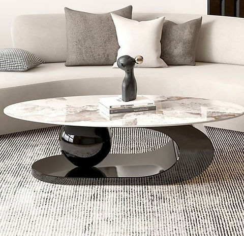 BLACK MARBLE COFFEE TABLE ELEGANT