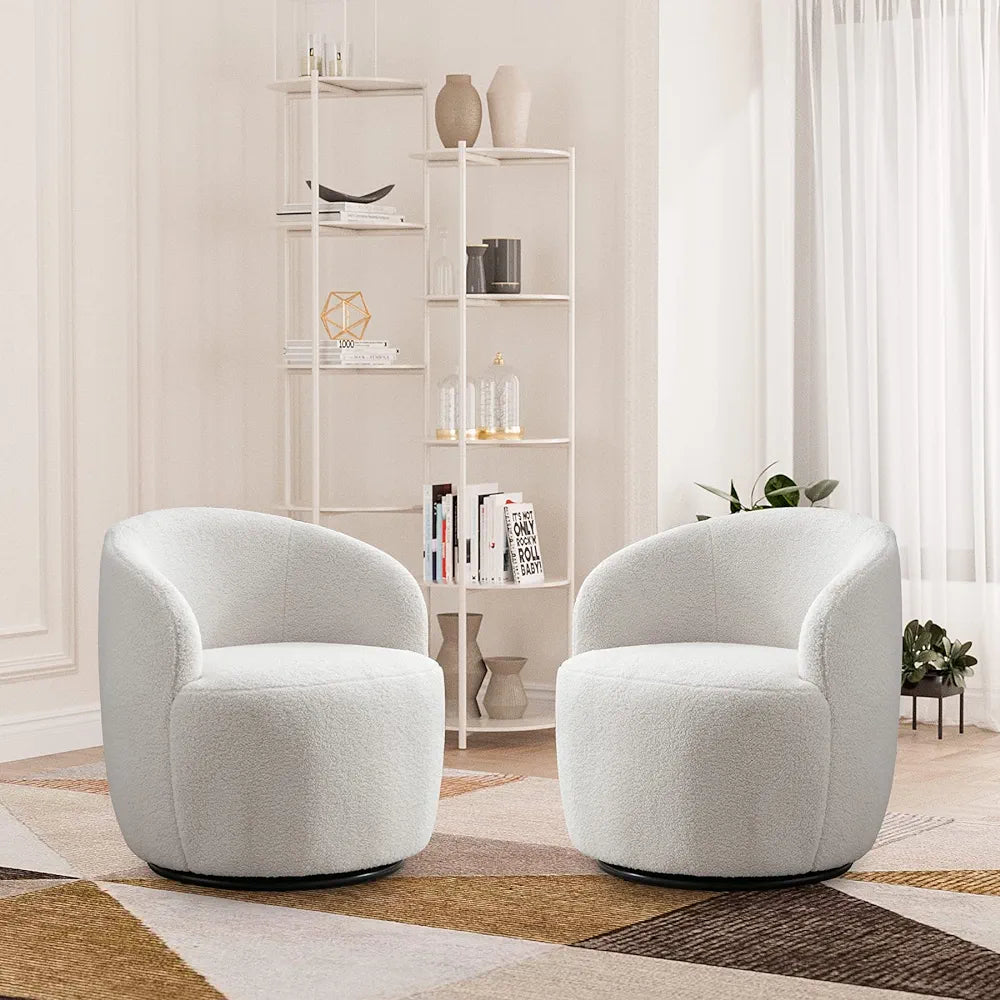 swivel boucle chair