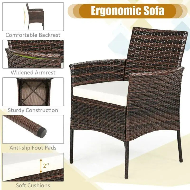 Nova 5-pc outdoor wicker set