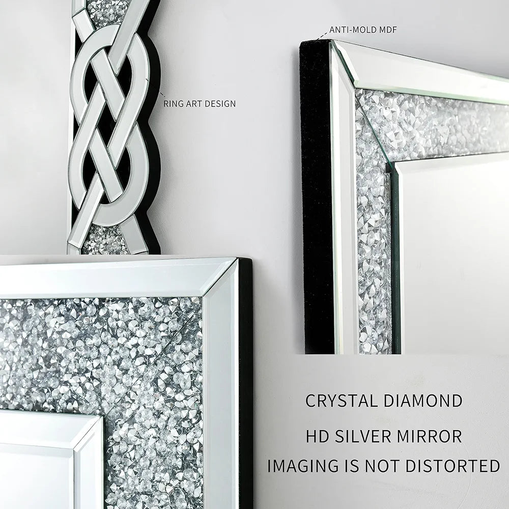 Alberto crushed diamond mirror