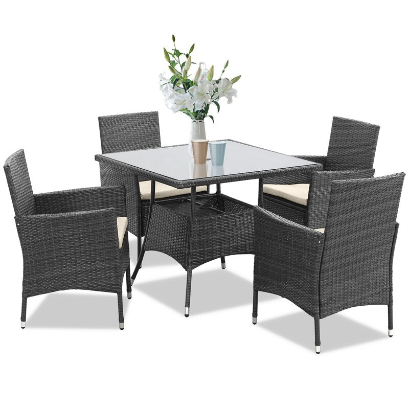 Nova 5-pc outdoor wicker set