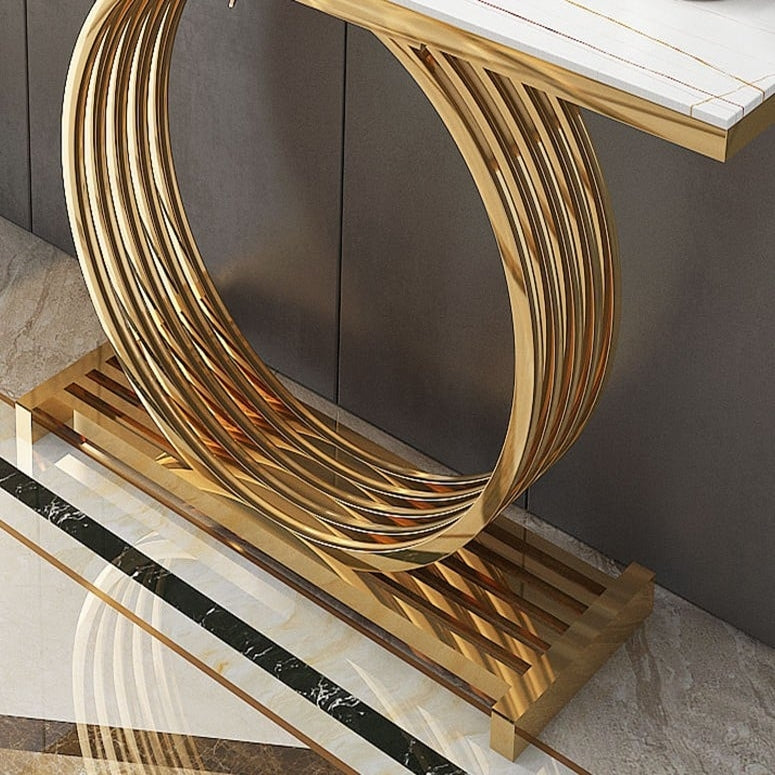 gold marble console table