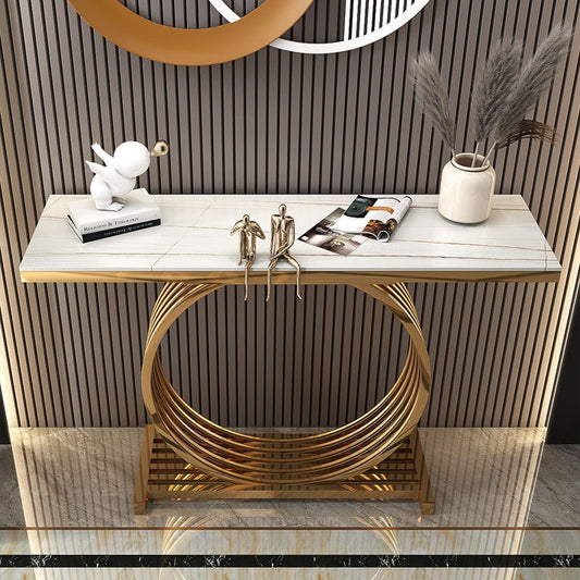 gold marble console table