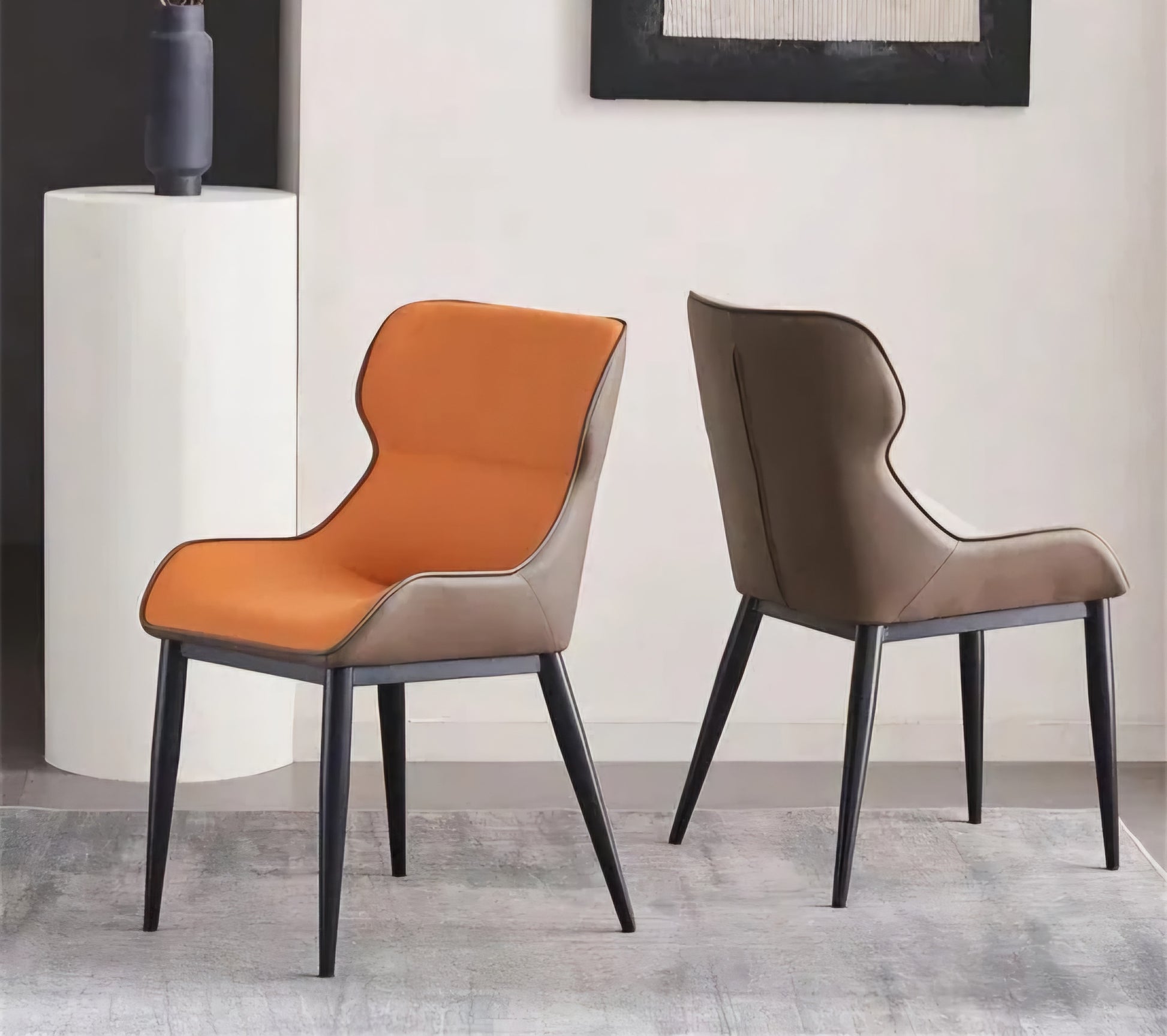 Pu leather dining chairs 