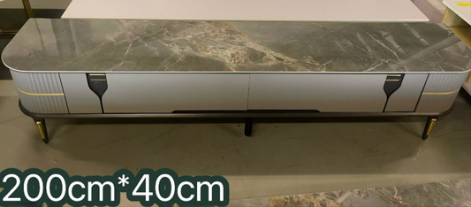 Grey and gold tv stand marble top 