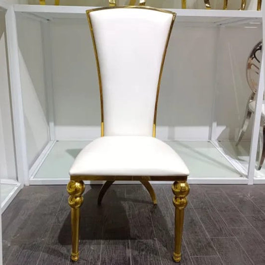 white gold dining chairs