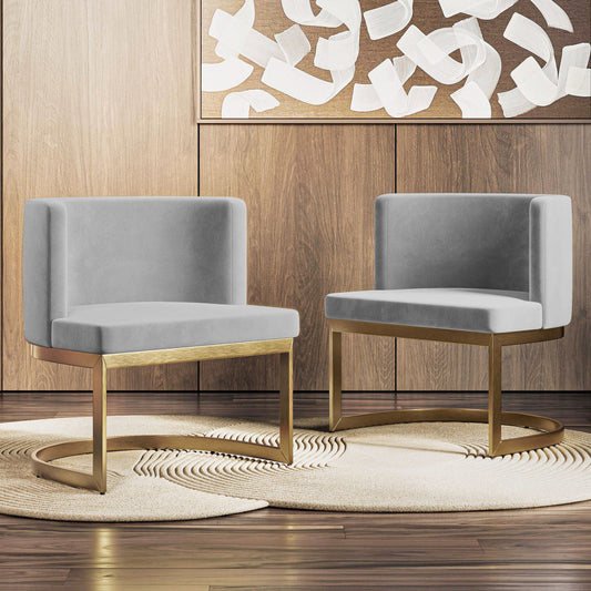 grey gold dining chair low design