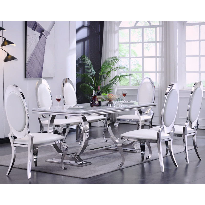 Estafani Marble Dining Set