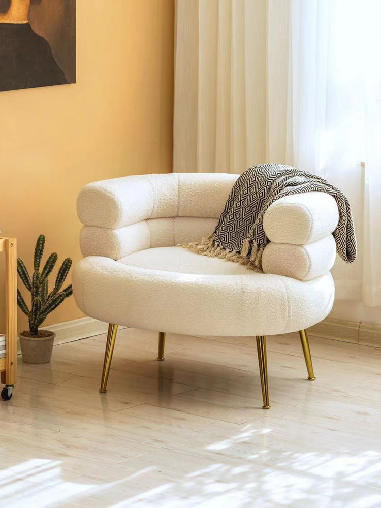 Orazio accent chair with matching ottoman