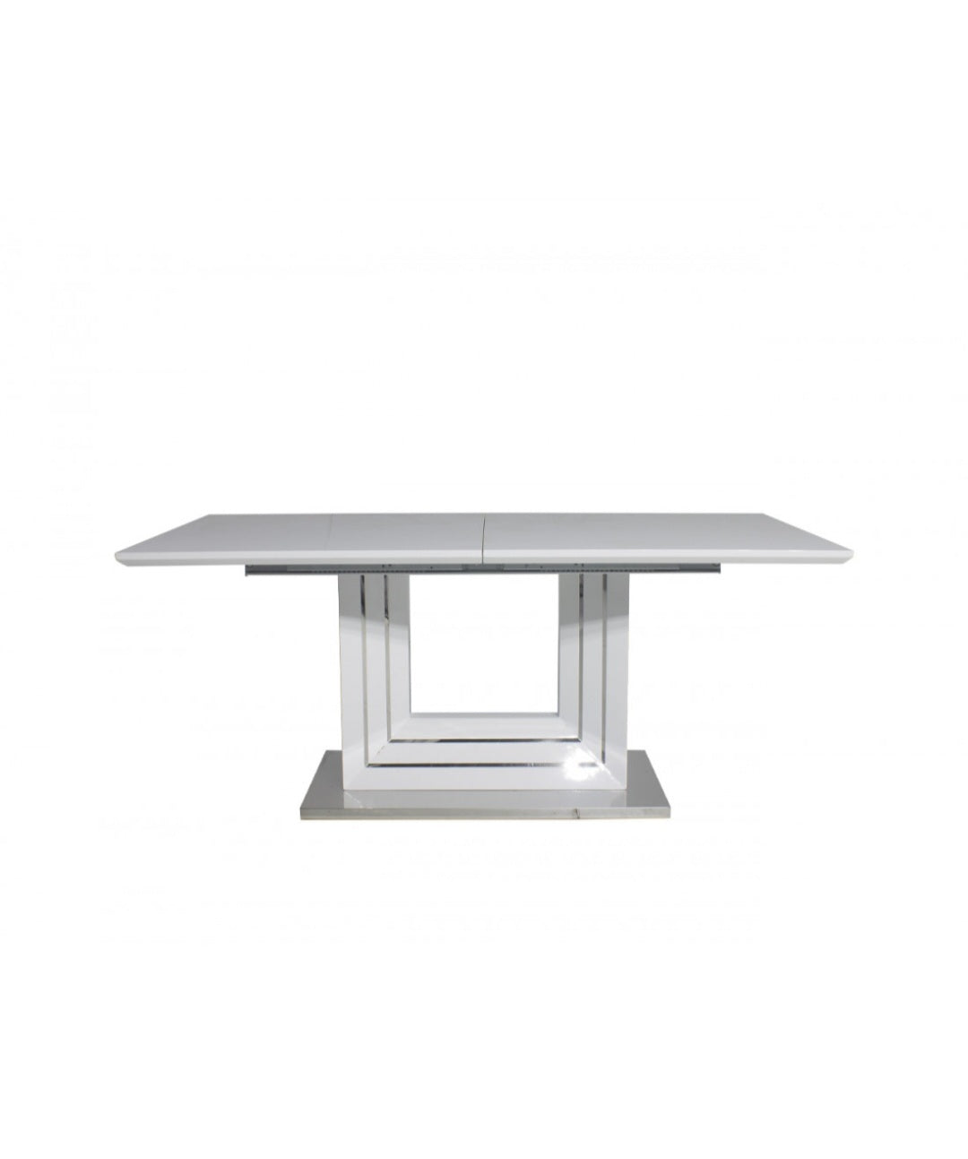 white high gloss dining table extendable