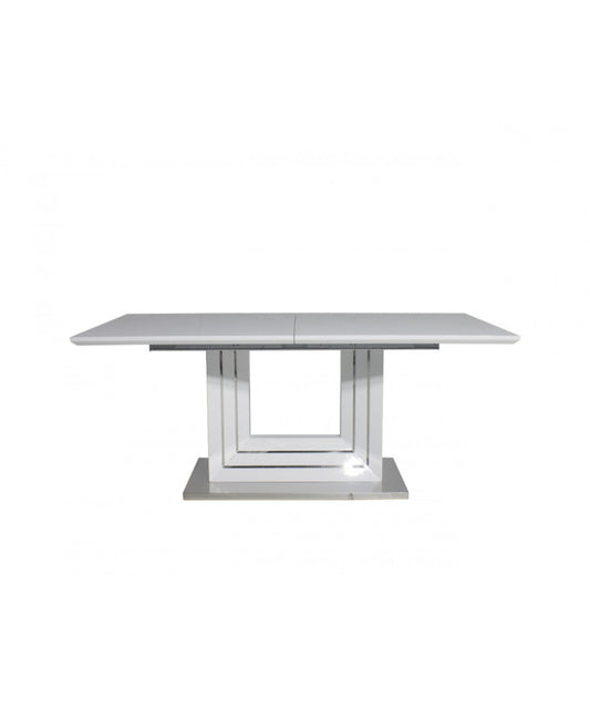 white high gloss dining table extendable