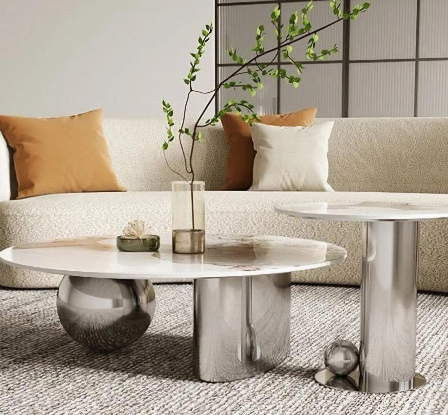 Elena luxe gold coffee table set