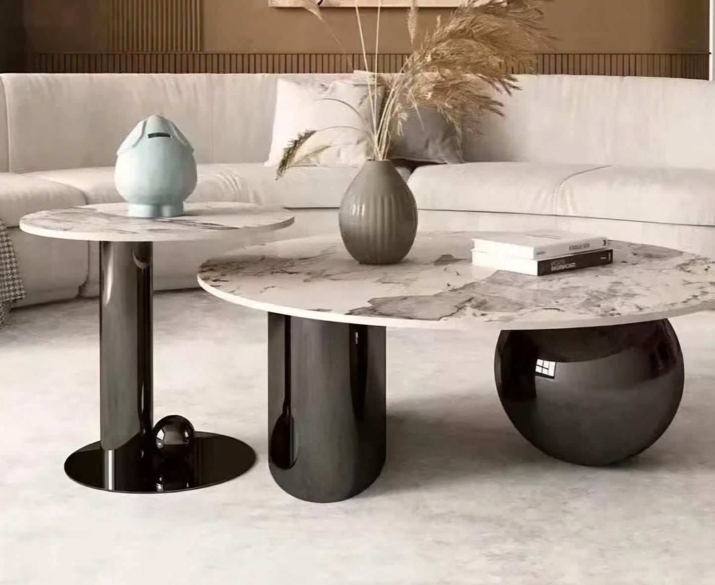 Elena luxe gold coffee table set