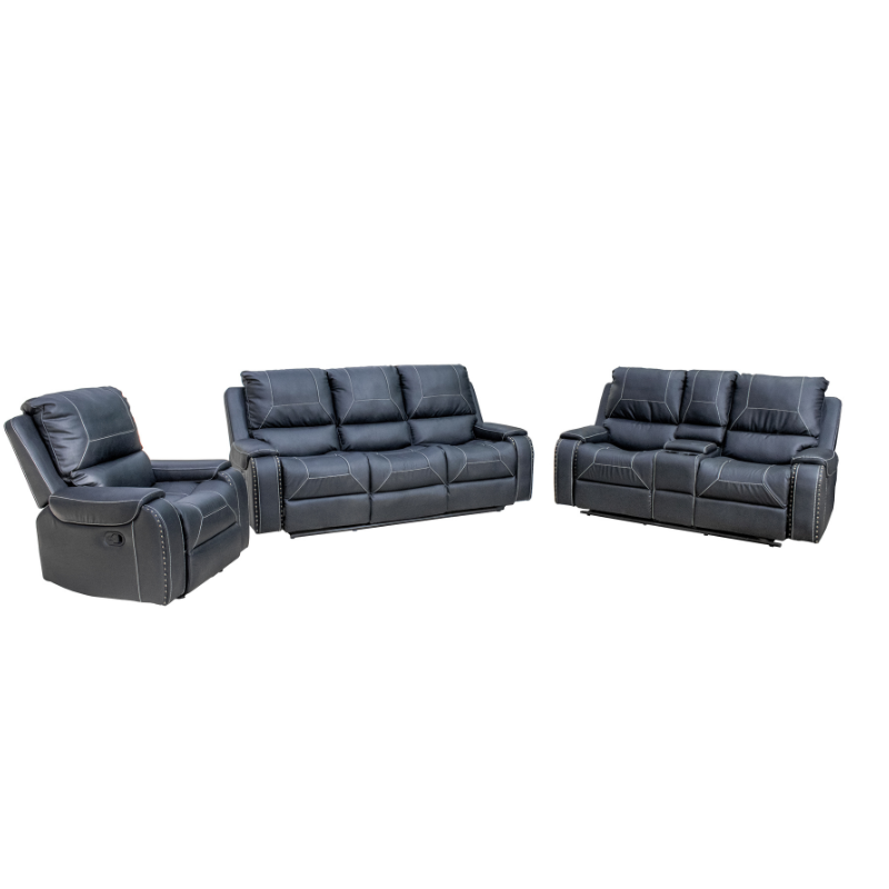 BLACK RECLINER LOUNGE SET