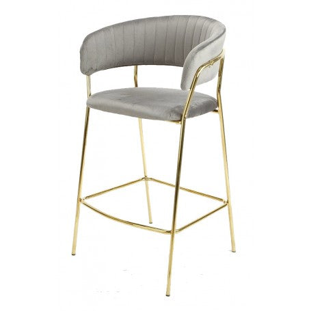 Grey and gold bar chairs 