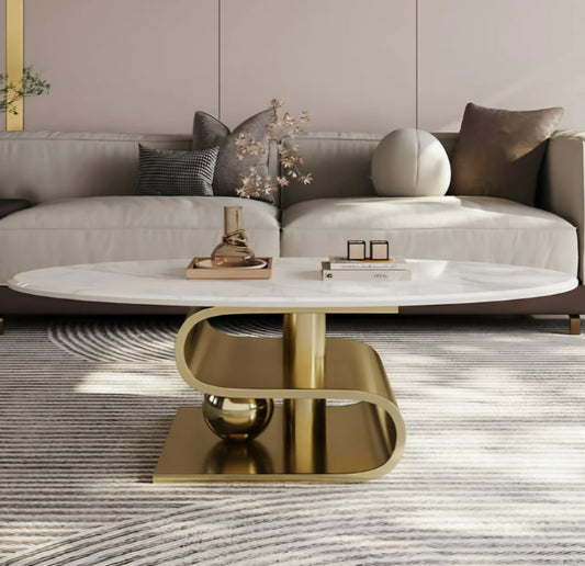 Gold marble coffee table 