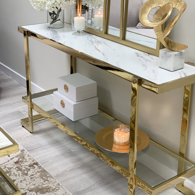 gold marble server console