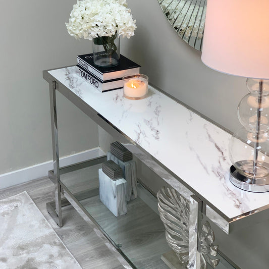 silver marble server console