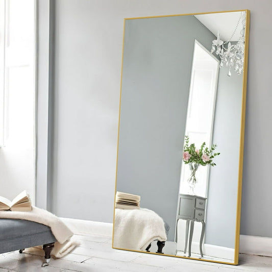gold large standing mirror