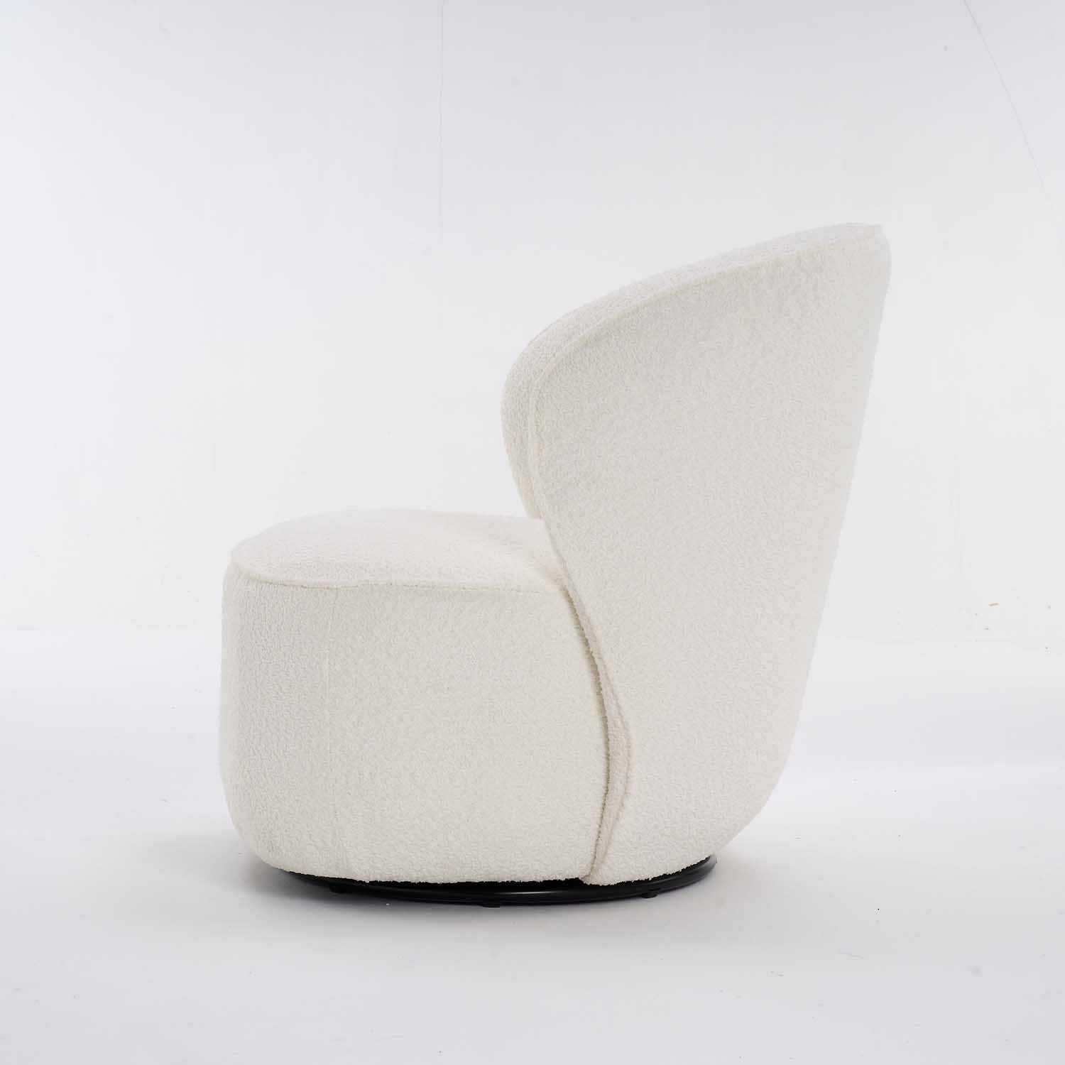 swivel boucle chair