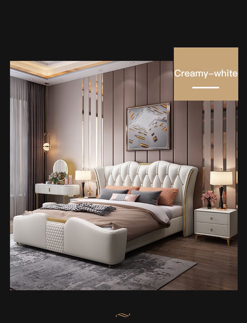 cream luxury bed set king