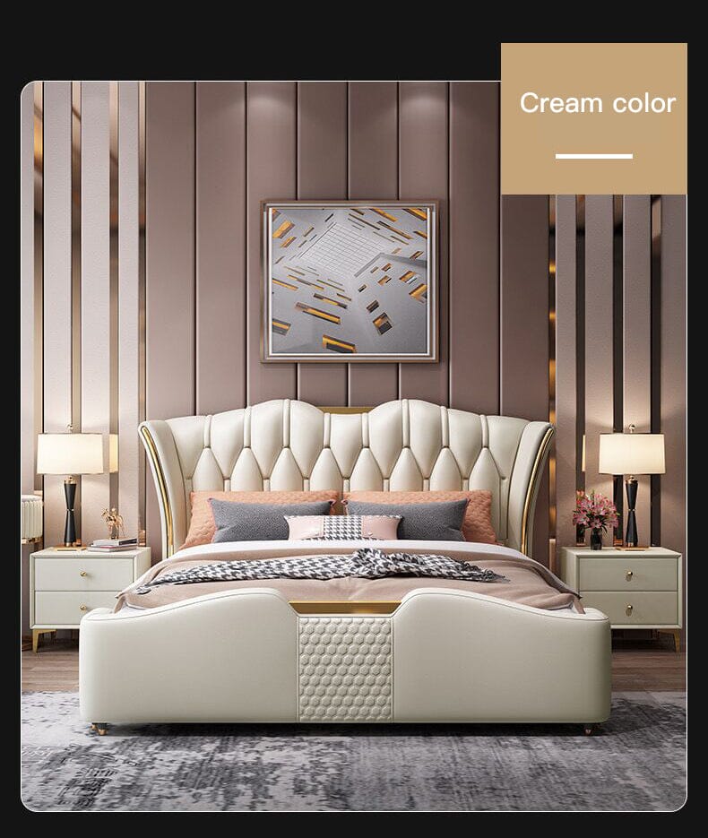 cream luxury bed set queen