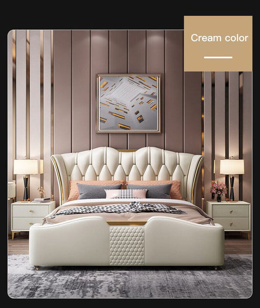 cream luxury bed set queen