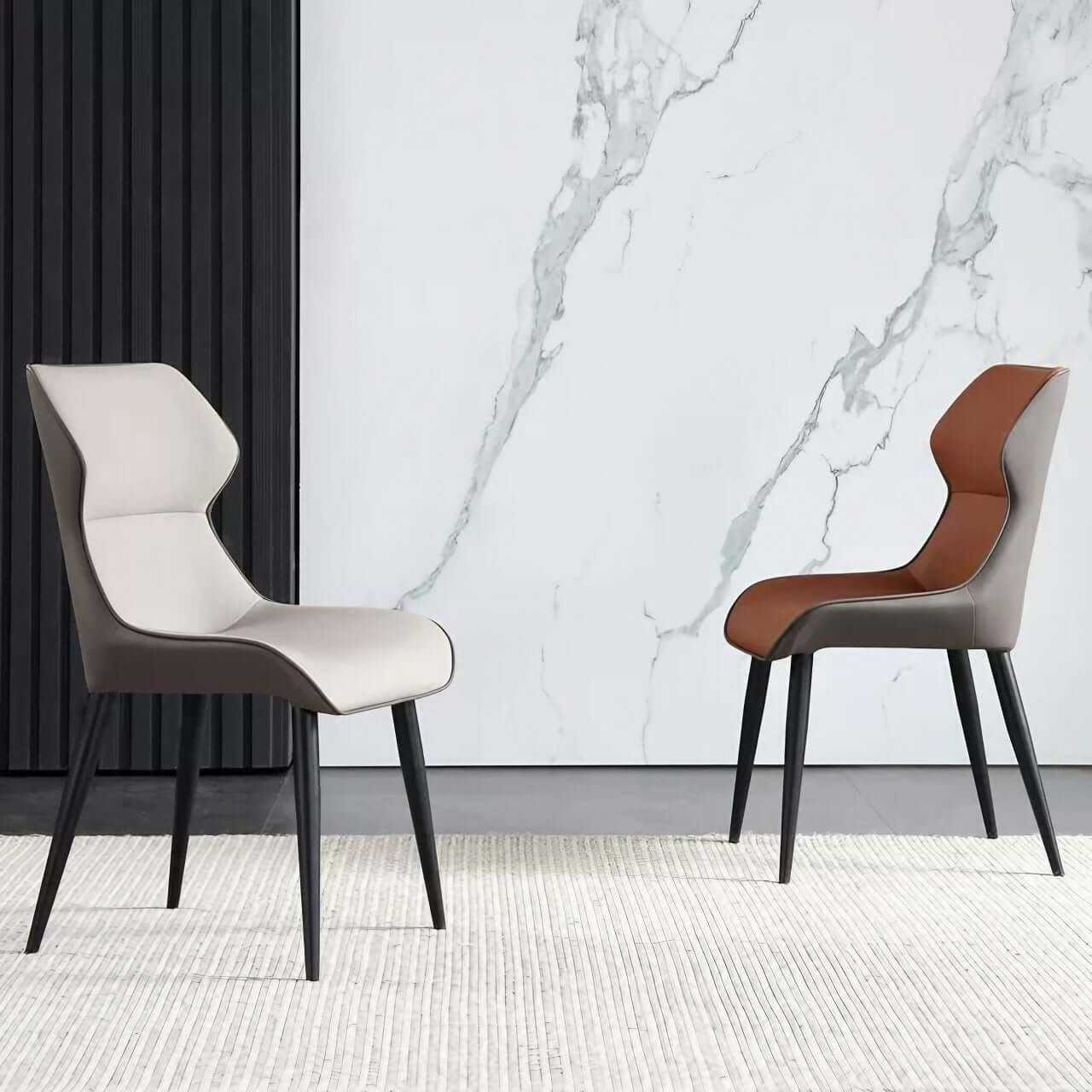 Pu leather dining chairs 