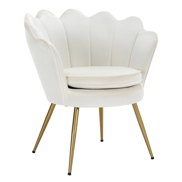 white tulip accent chair gold legs