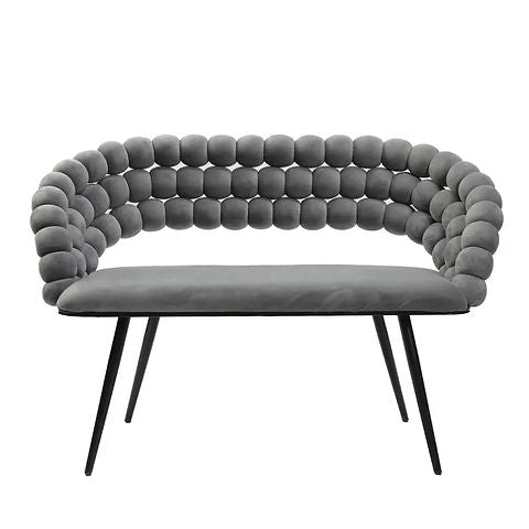 Grey bubble Bench velvet