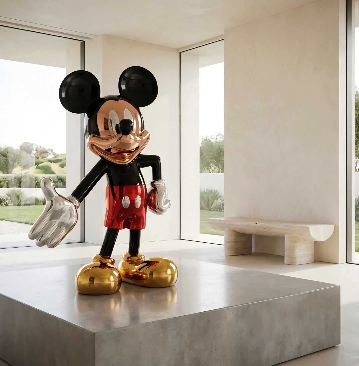 Mickey mouse resin sculptures
