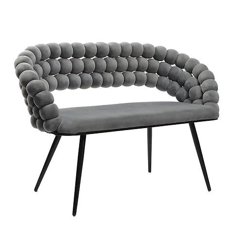 Grey bubble Bench velvet