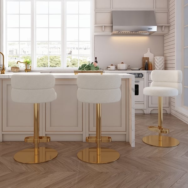White gold bar chairs kitchen chairs