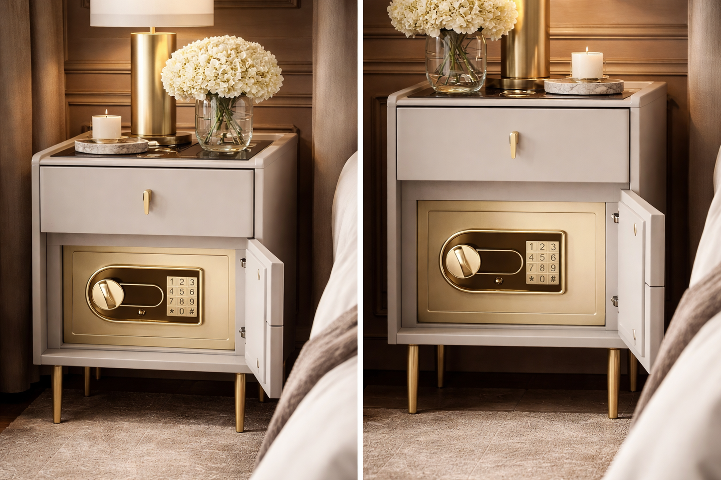 Smart pedestal with safe wireless charging 