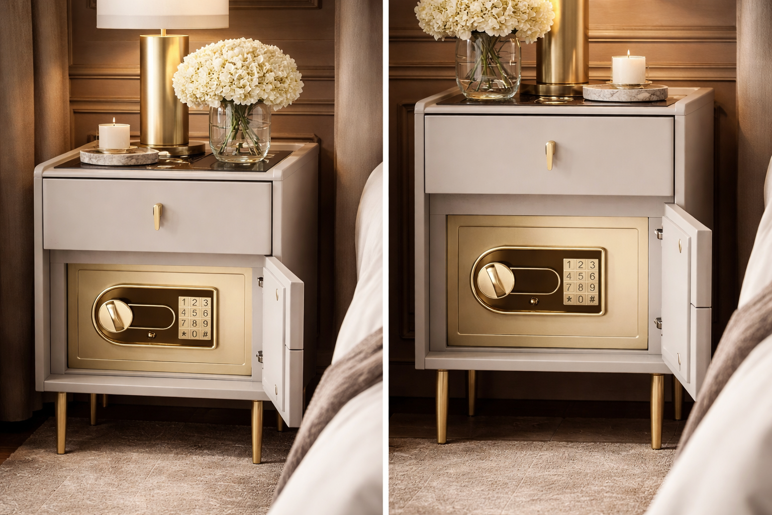 Smart pedestal with safe wireless charging 