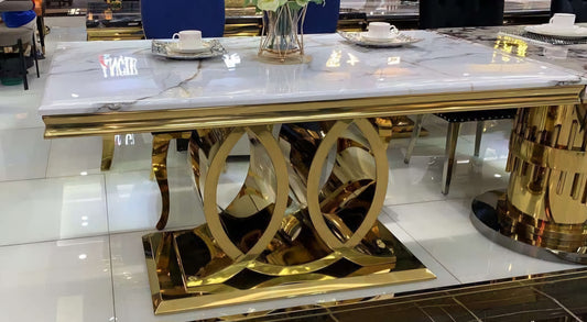 gold marble dining table